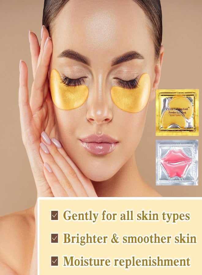 PERVALA 30PCS Lip Mask & Under Eye Mask, 24K Under Eye Patches for Puffy Eyes, Pink Lip Masks Skincare, Effectively Moisturizing the Skin, Reducing Fine Lines & Dark Circle - Image 5